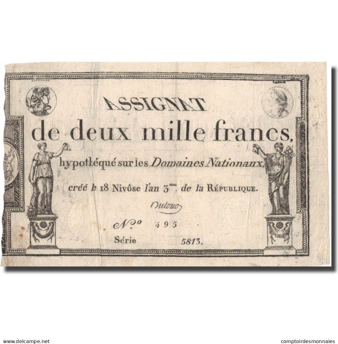 France, 2000 Francs, 1795, 1795-01-07, TB+, KM:A81, Lafaurie:176 - Assignats