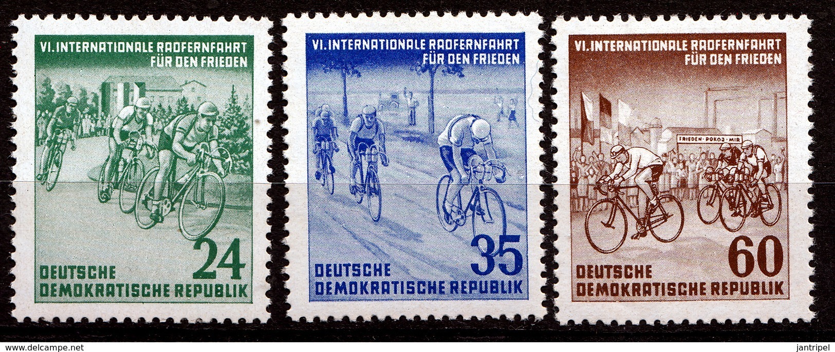 DDR  1953  TOUR  SET .  MNH            CYCLING - Neufs