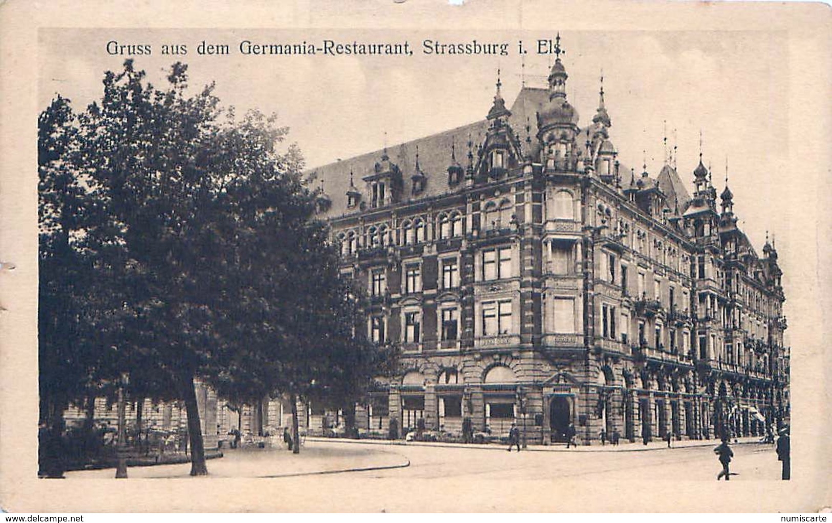 Cpa STRASBOURG 67 Gruss Aus Dem Germania-Restaurant, Strassburg I. Els. Inh.:O. Hildebrand ( Le Gallia ) - Strasbourg