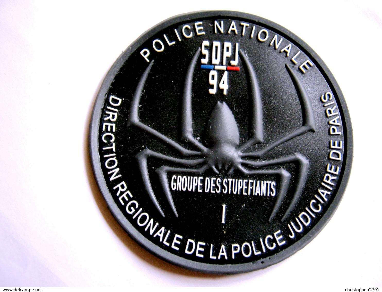 ECUSSON PVC POLICE NATIONALE LA DRPJ / SDPJ DE PARIS 94 LES STUPS  ETAT EXCELLENT SUR VELCROS - Police & Gendarmerie