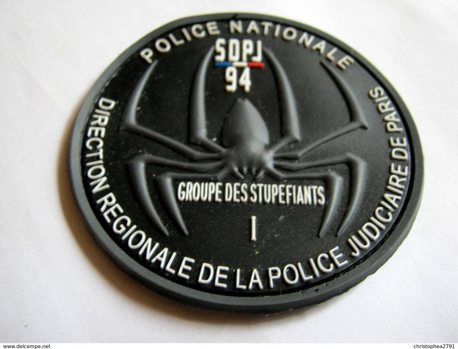 ECUSSON PVC POLICE NATIONALE LA DRPJ / SDPJ DE PARIS 94 LES STUPS  ETAT EXCELLENT SUR VELCROS - Police & Gendarmerie