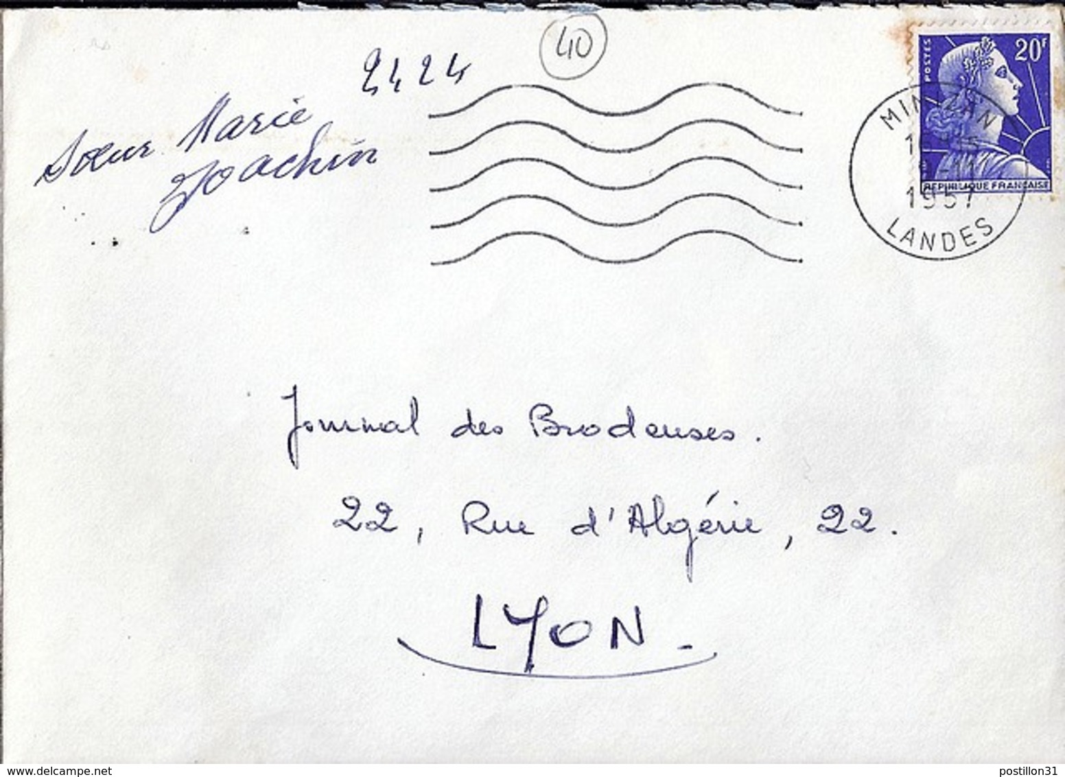 40 - LANDES - MIMIZAN - SECAP - 1957 - Maschinenstempel (Sonstige)