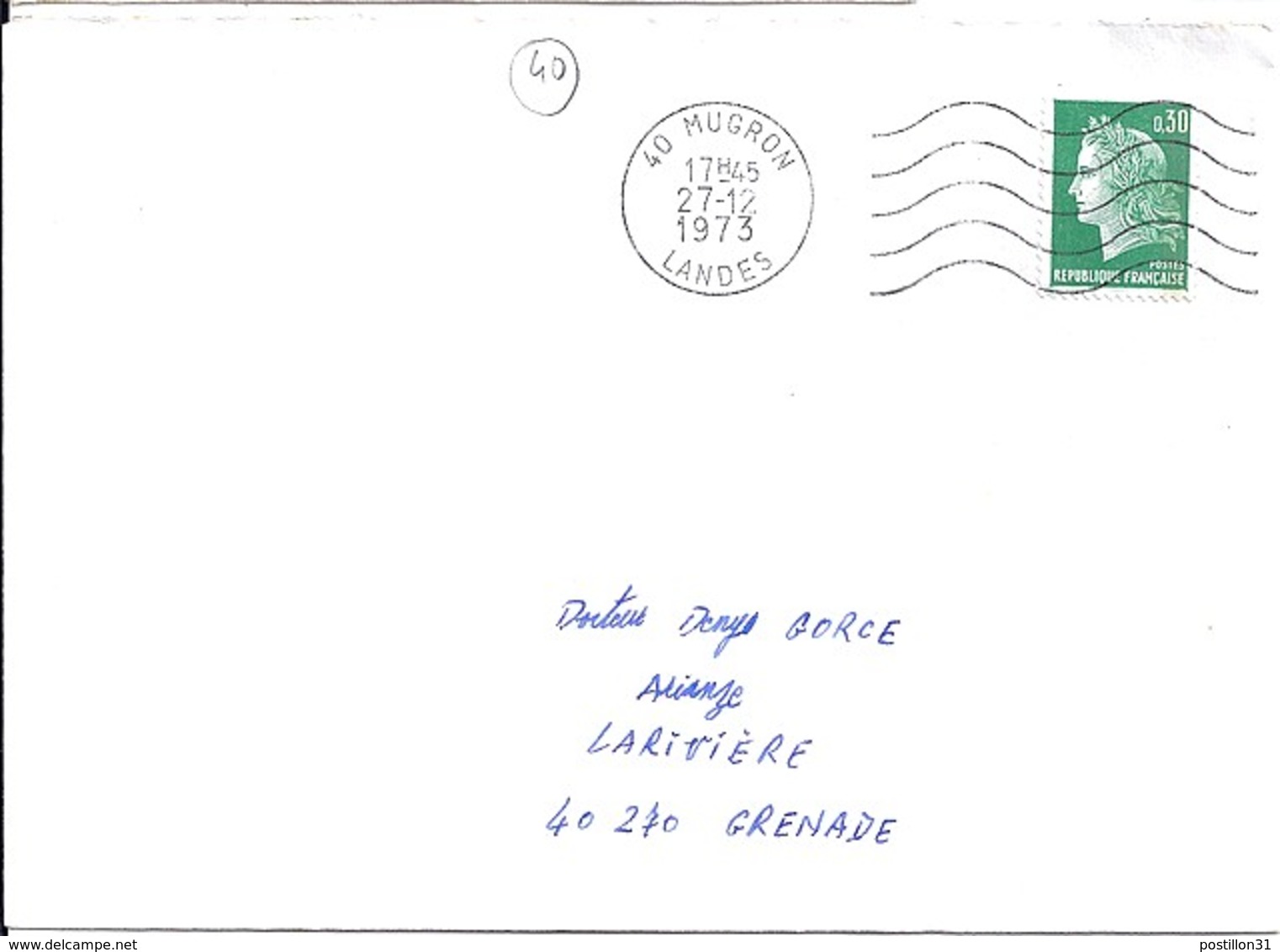 40 - LANDES - 40.MUGRON - SECAP - 1973/81 - Maschinenstempel (Sonstige)