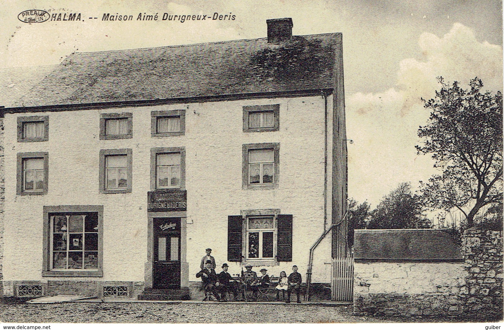 Wellin Halma Maison Aimé Durigneux-deris Envoyee Et Signée Par Mr Aimé Durigneux Editeur Taxé Verso 1912 - Wellin