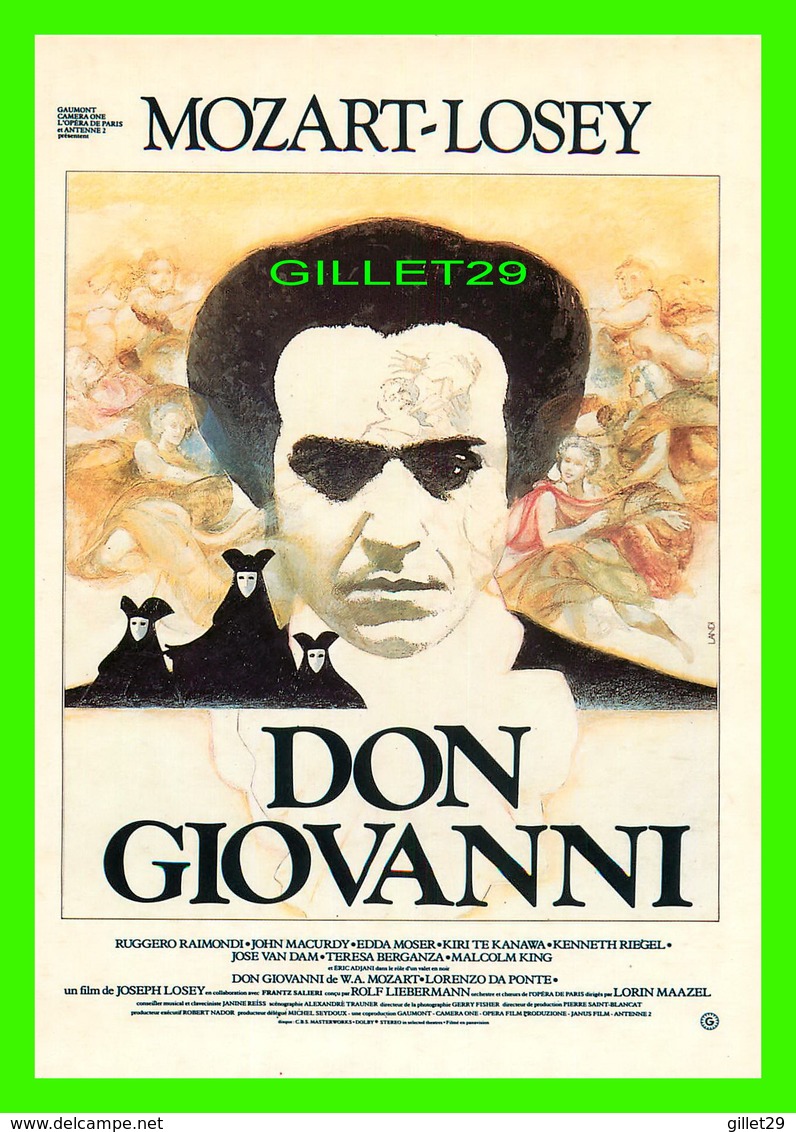 AFFICHES DE CINÉMA - " DON GIOVANNI " - FILM DE JOSEPH LOSEY, 1979 - F. NUGERON - GAUMONT PRÉSENTE - EDIT, RAMSAY - - Affiches Sur Carte