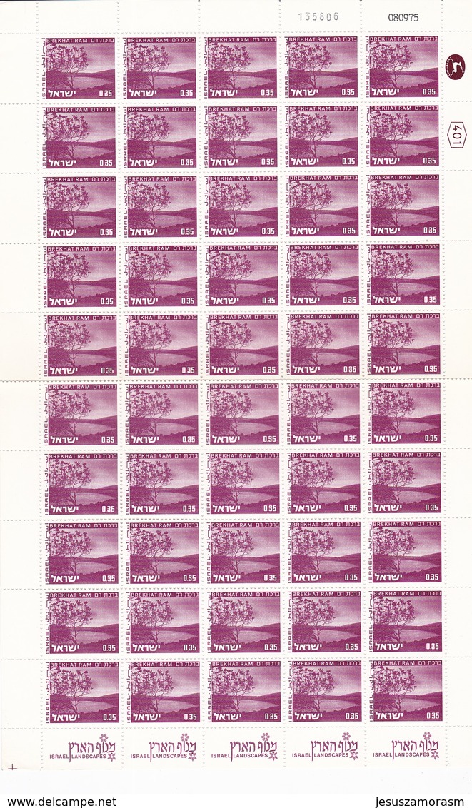 Israel Nº 532 Al 538 En Pliegos De 50 Series - Neufs (avec Tabs)