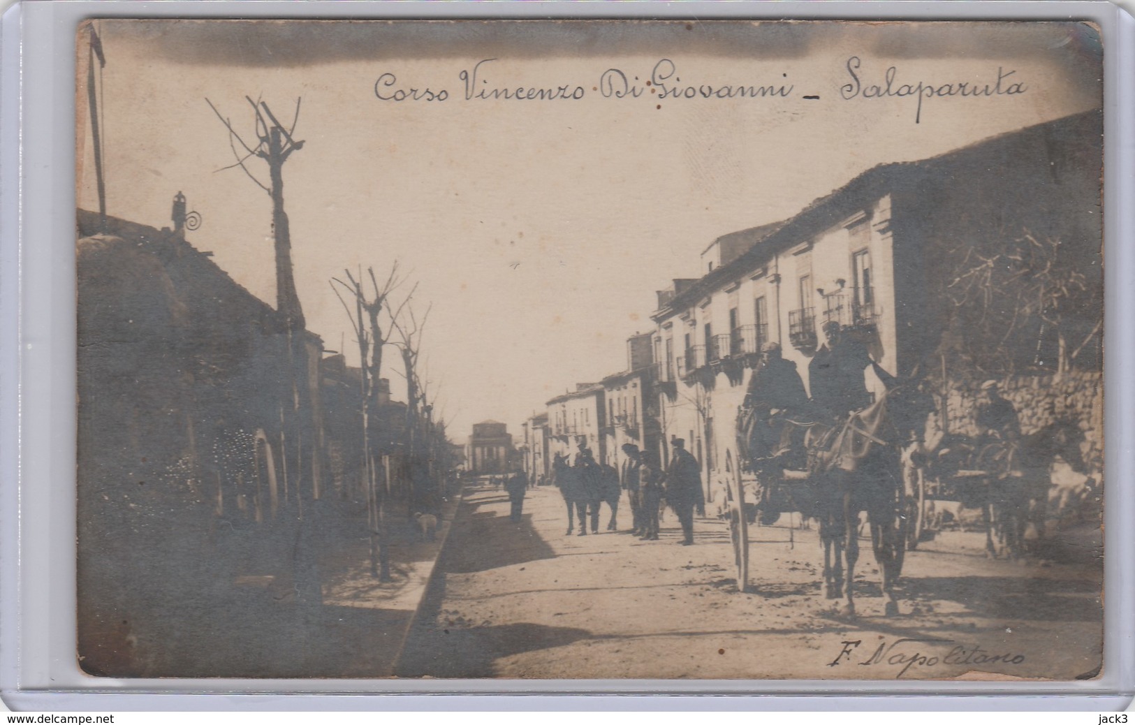 Cartolina - Salaparuta - Corso Vincenzo Di Giovanni  1905 - Trapani
