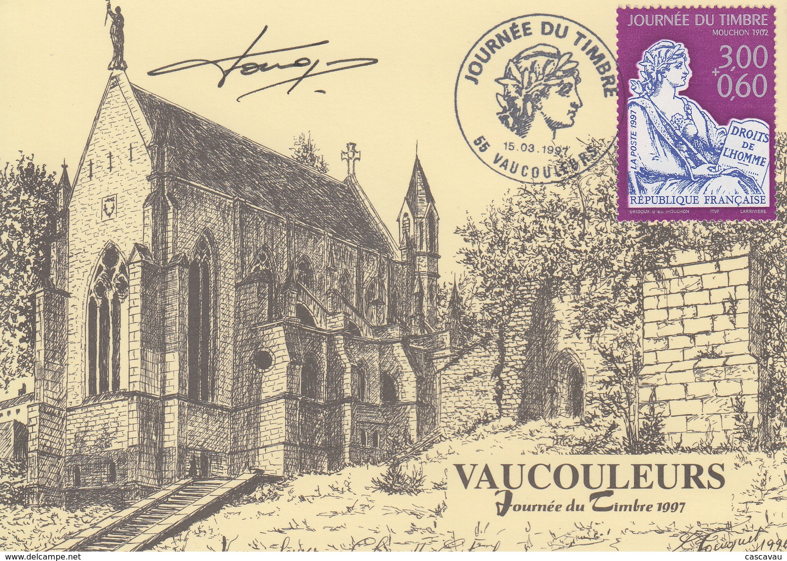 Carte  Locale  1er  Jour    FRANCE   JOURNEE  Du  TIMBRE   VAUCOULEURS   1997 - Stamp's Day