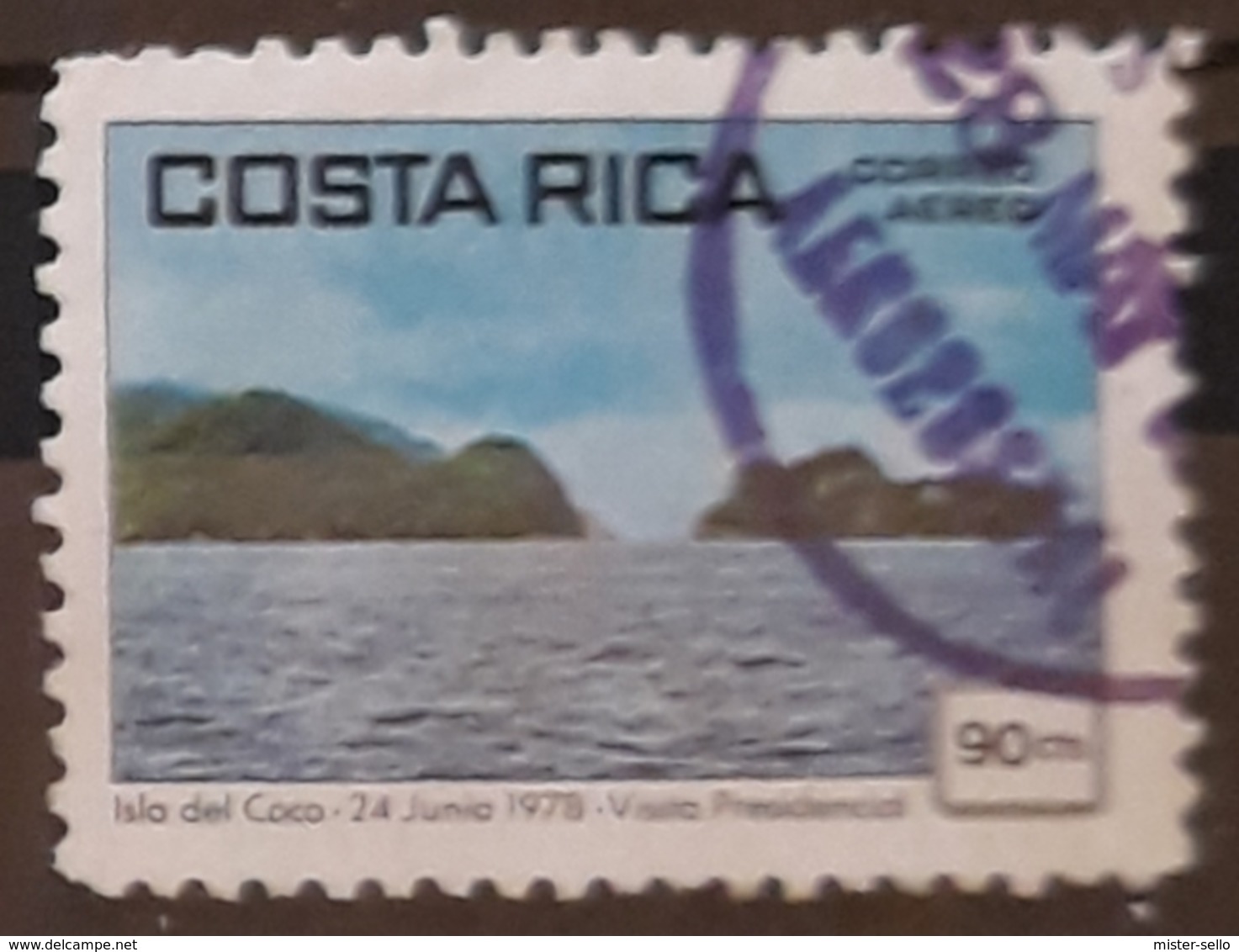 COSTA RICA 1979 Airmail - Presidential Visit To Cocos Island. USADO - USED. - Costa Rica