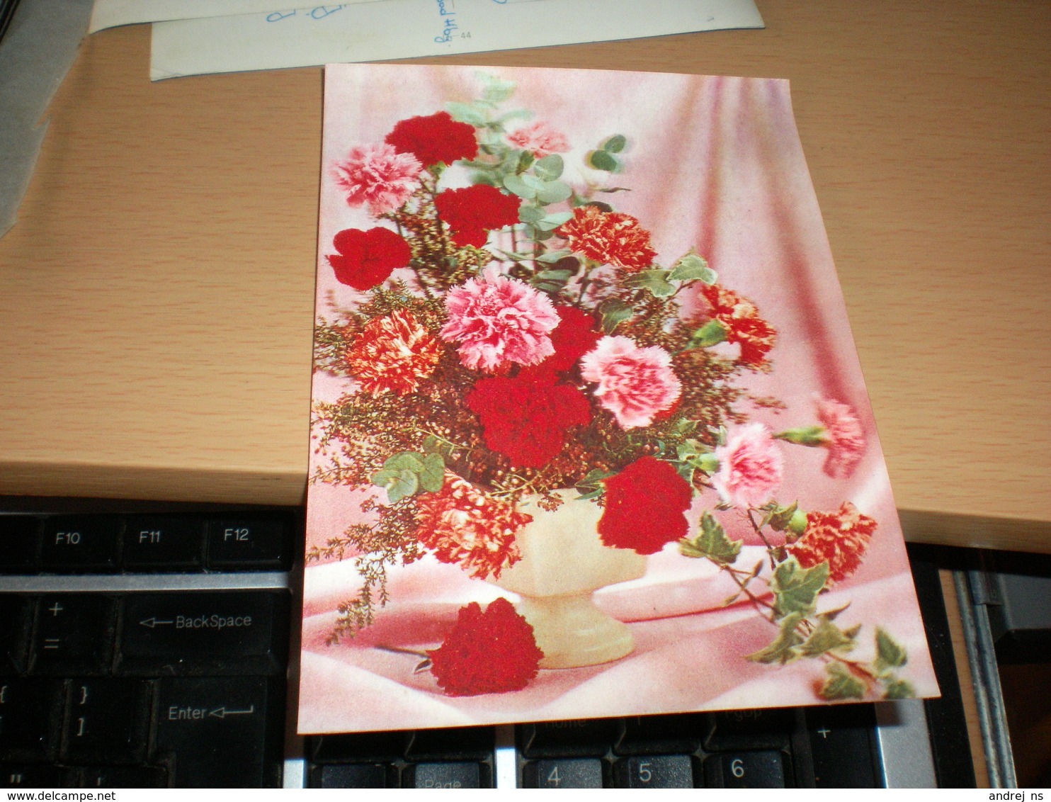 3 D Postcards PK 71 Carnations - Fiori