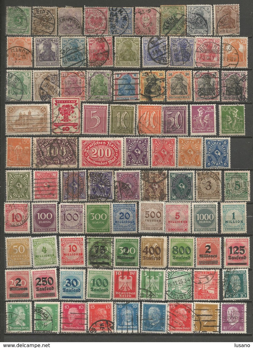 Allemagne - Reich - Petite Collection De 140 Timbres Oblitérés (quelques Neufs) - Quelques 2ème Choix Non Comptés - Collections (without Album)