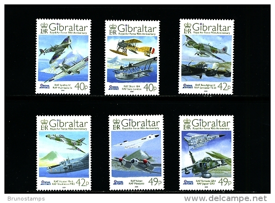 GIBRALTAR - 2008  ROYAL AIR FORCE  SET  MINT NH - Gibilterra