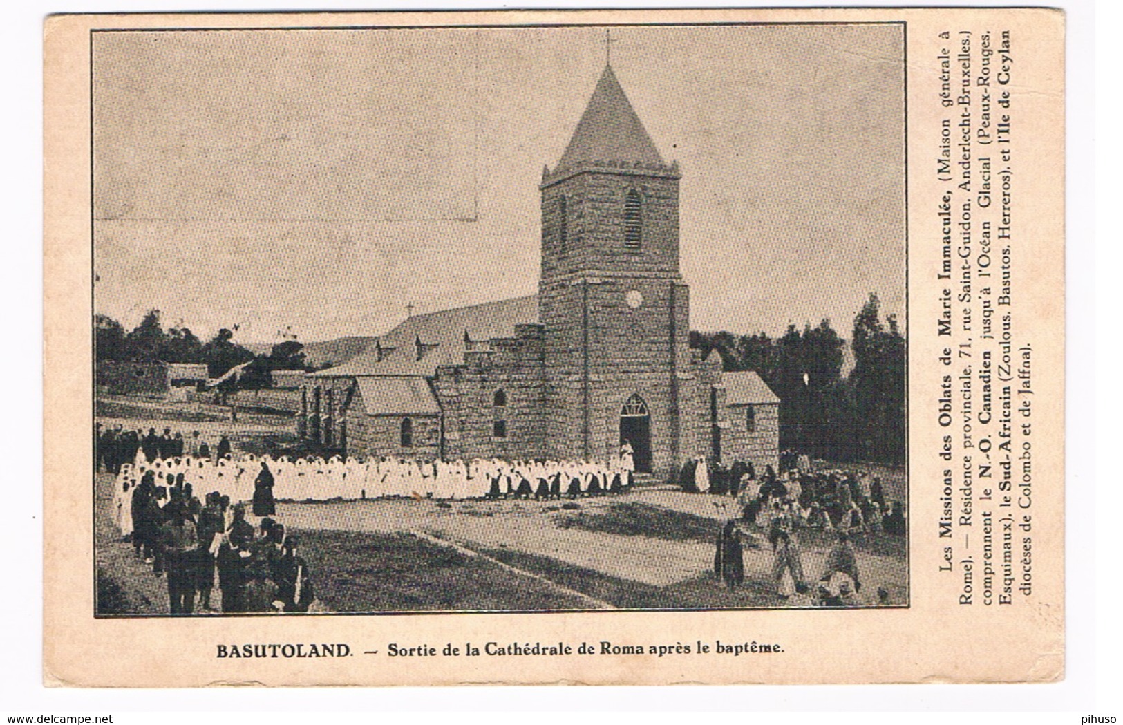 AFR-1235   BASUTOLAND : Sortie De La Cathedrale De Roma Apres Le Baptisme - Lesotho