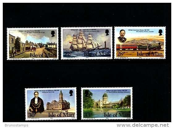 ISLE OF MAN - 1984  WILLIAM CAIN  SET  MINT NH - Isola Di Man