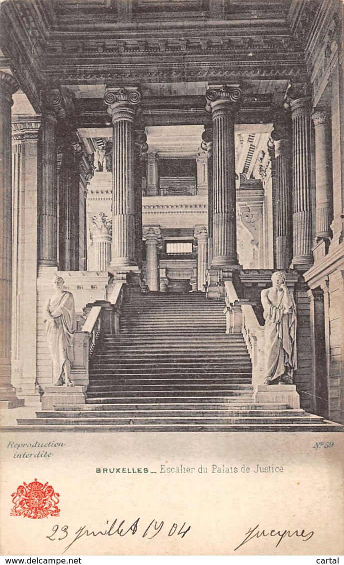 BRUXELLES - Escalier Du Palais De Justice - Monuments, édifices