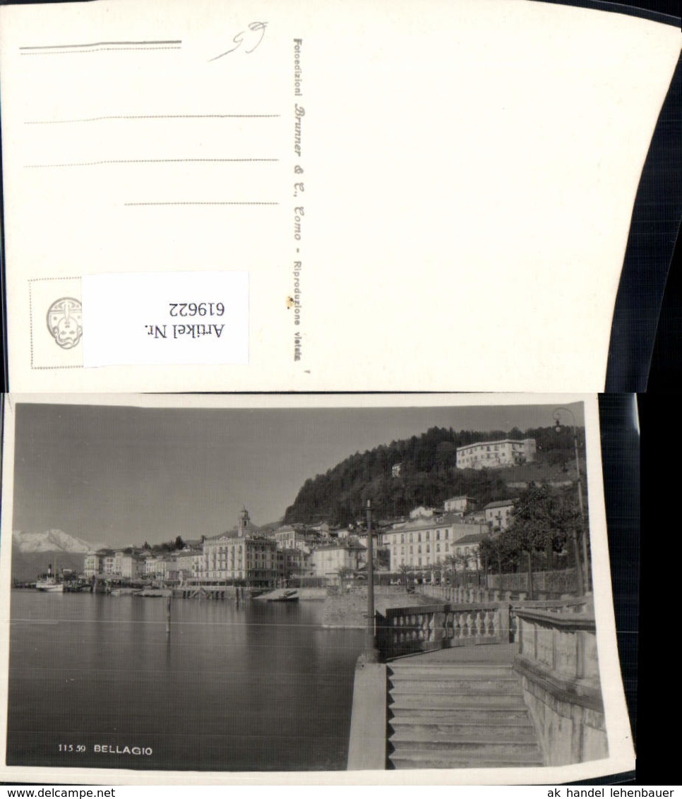 619622,Foto Ak Bellagio Ansicht Ufer Italy - Sonstige & Ohne Zuordnung