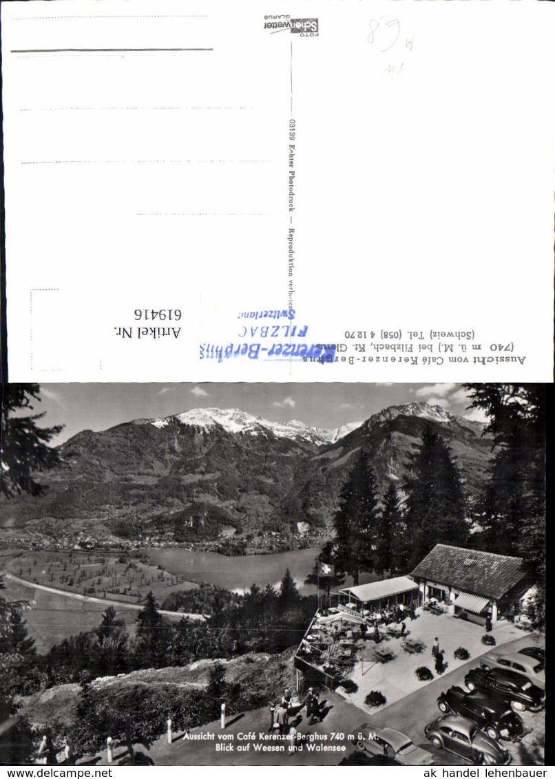 619416,Aussicht V. Cafe Kerenzer-Berghus B. Filzbach VW K&auml;fer - Filzbach