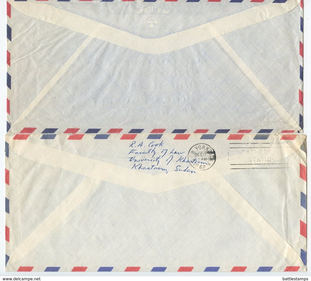 Sudan 1962-63 2 Airmail Covers Khartoum To New York, Scott 149 152 153 - Sudan (1954-...)