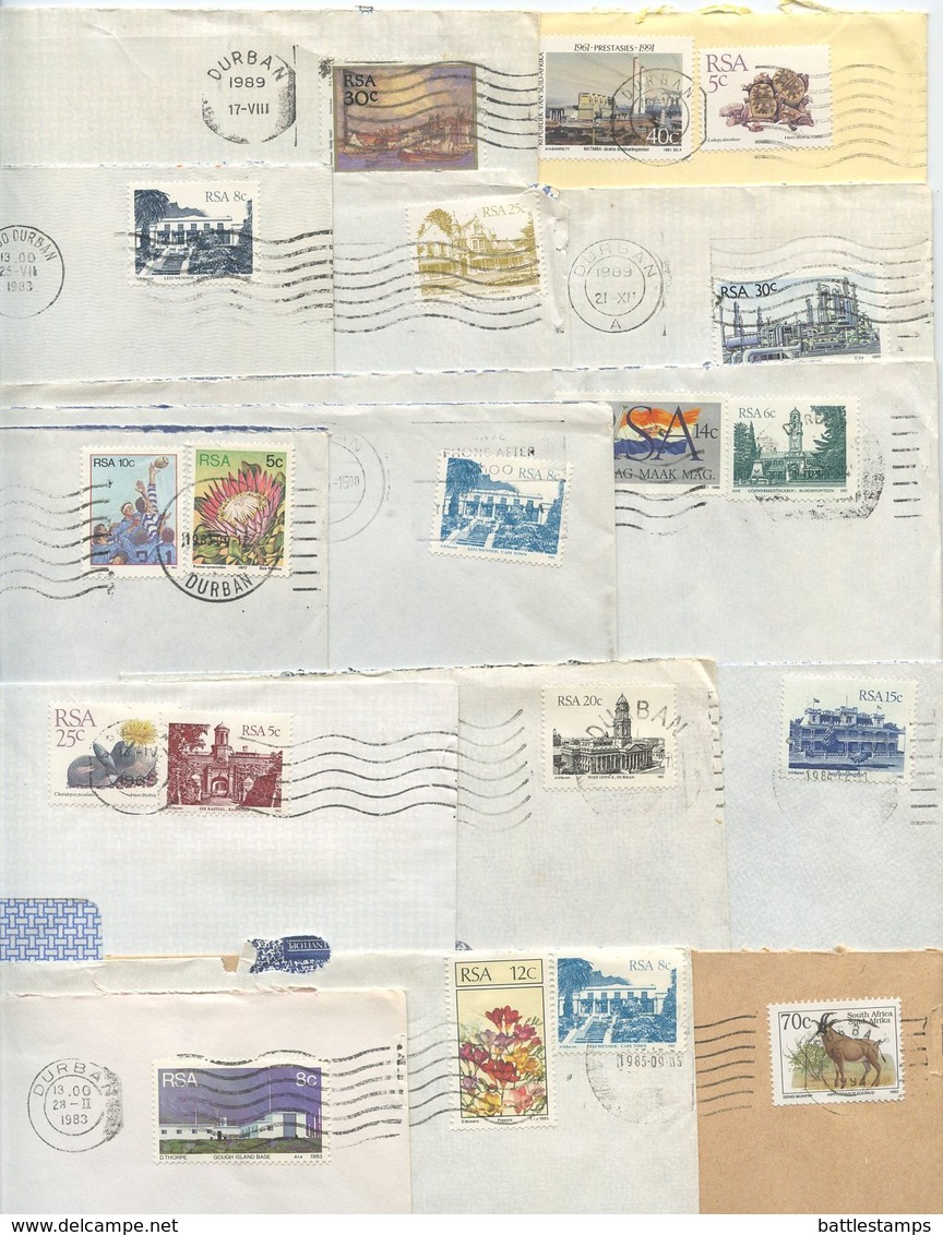 South Africa 1980‘s-90‘s 14 Covers From Durban, Mix Of Stamps - Covers & Documents