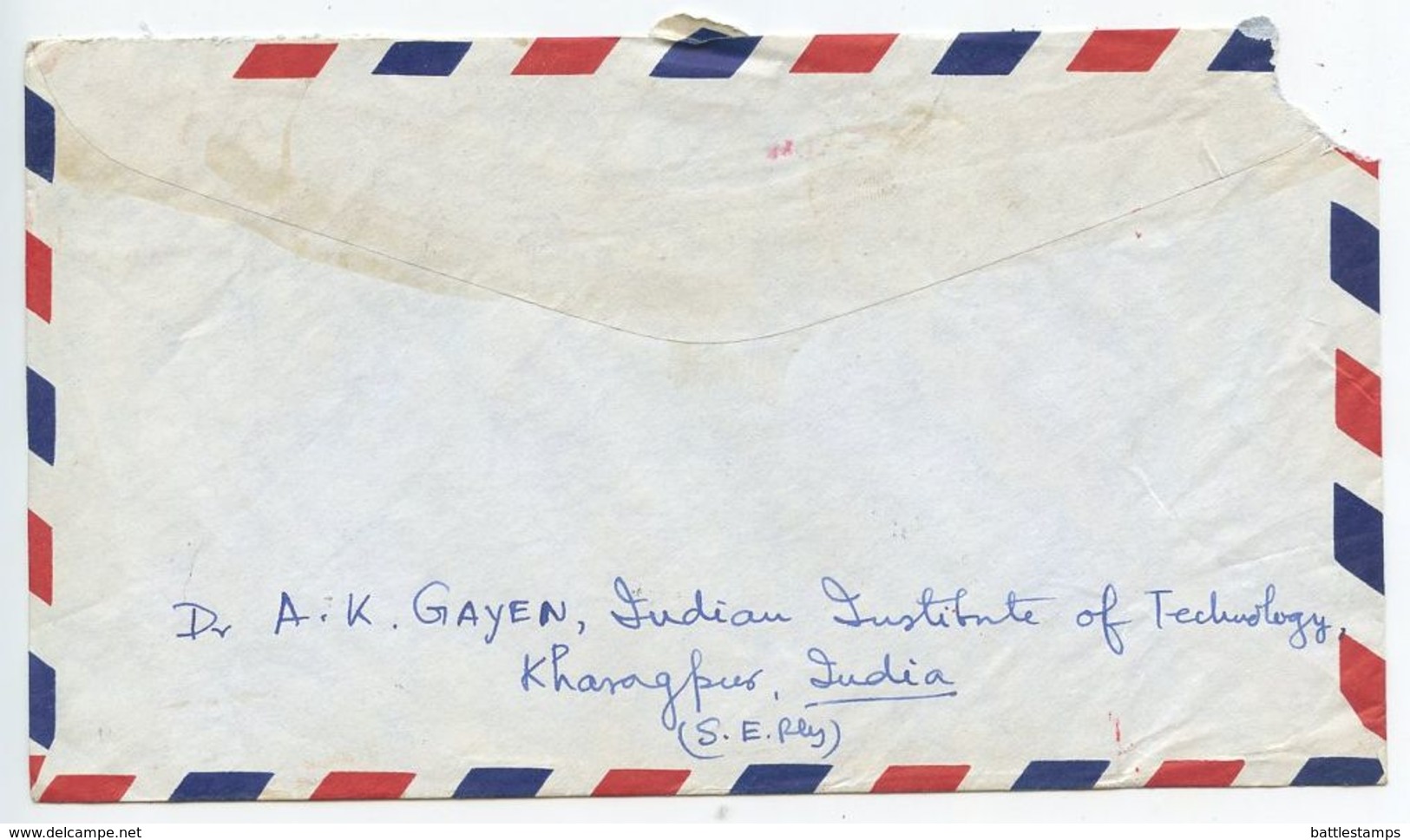 India 1956 Airmail Cover Kharagpur To U.S., Scott 258 261 266 - Covers & Documents