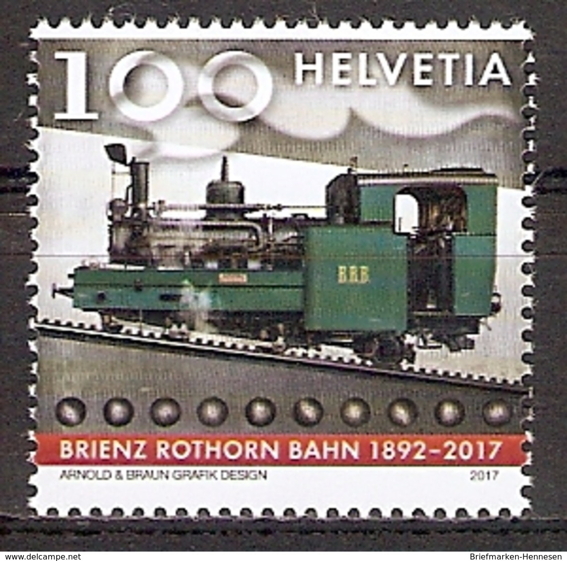 Schweiz Mi.Nr. 2492 ** Brienz Rothorn Bahn 2017 (2017250) - Neufs