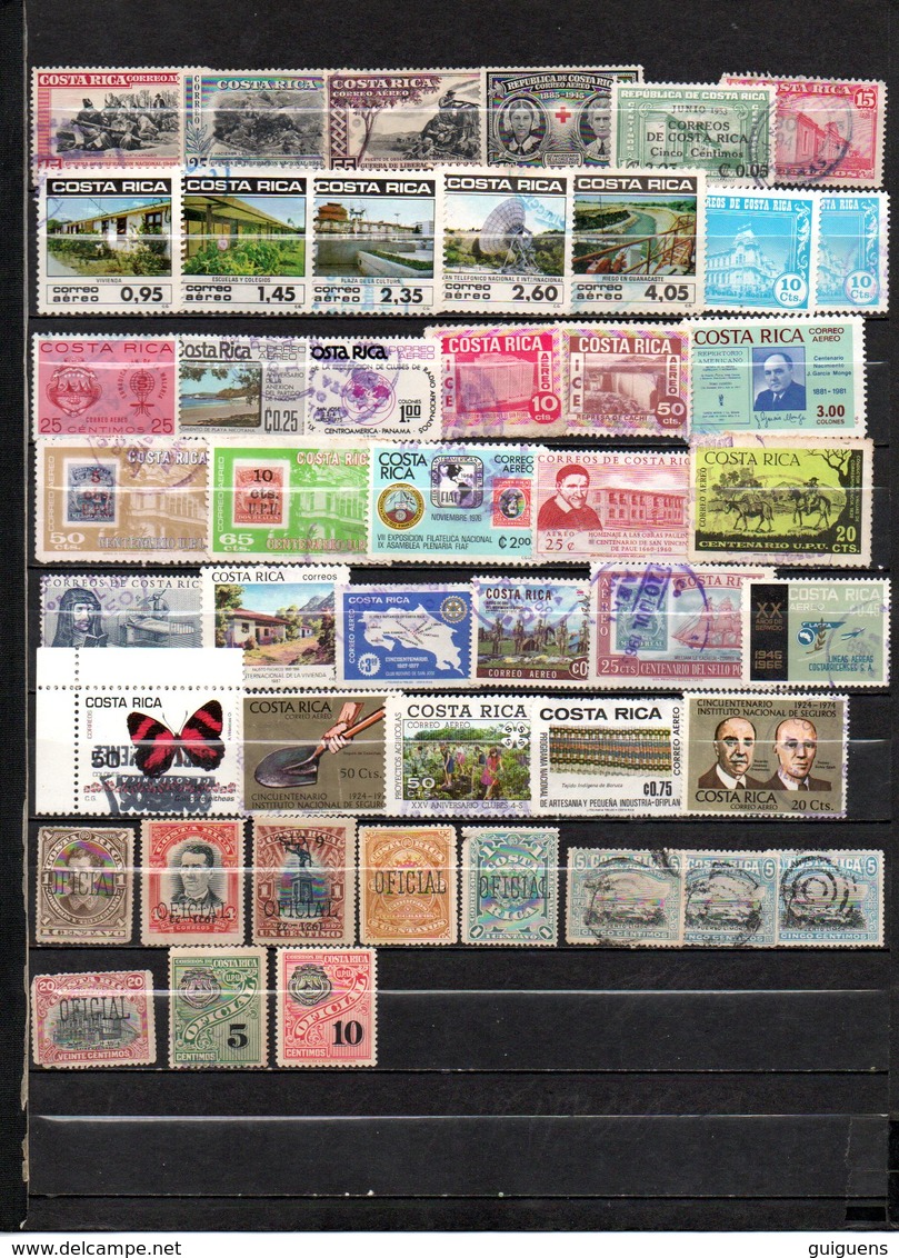 Costa Rica: Colección De Sellos, Fragmentos Y 2 Piezas De Historia Postal - Costa Rica