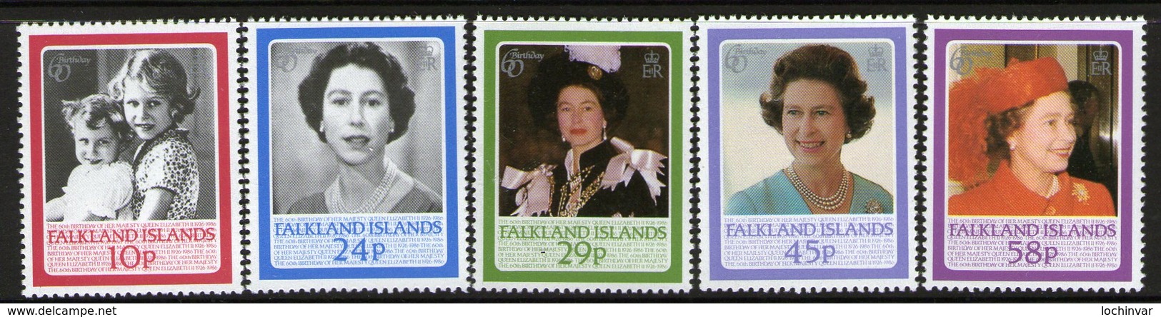 FALKLAND Is, 1986 QUEENS BIRTHDAY 5 MNH - Falkland Islands