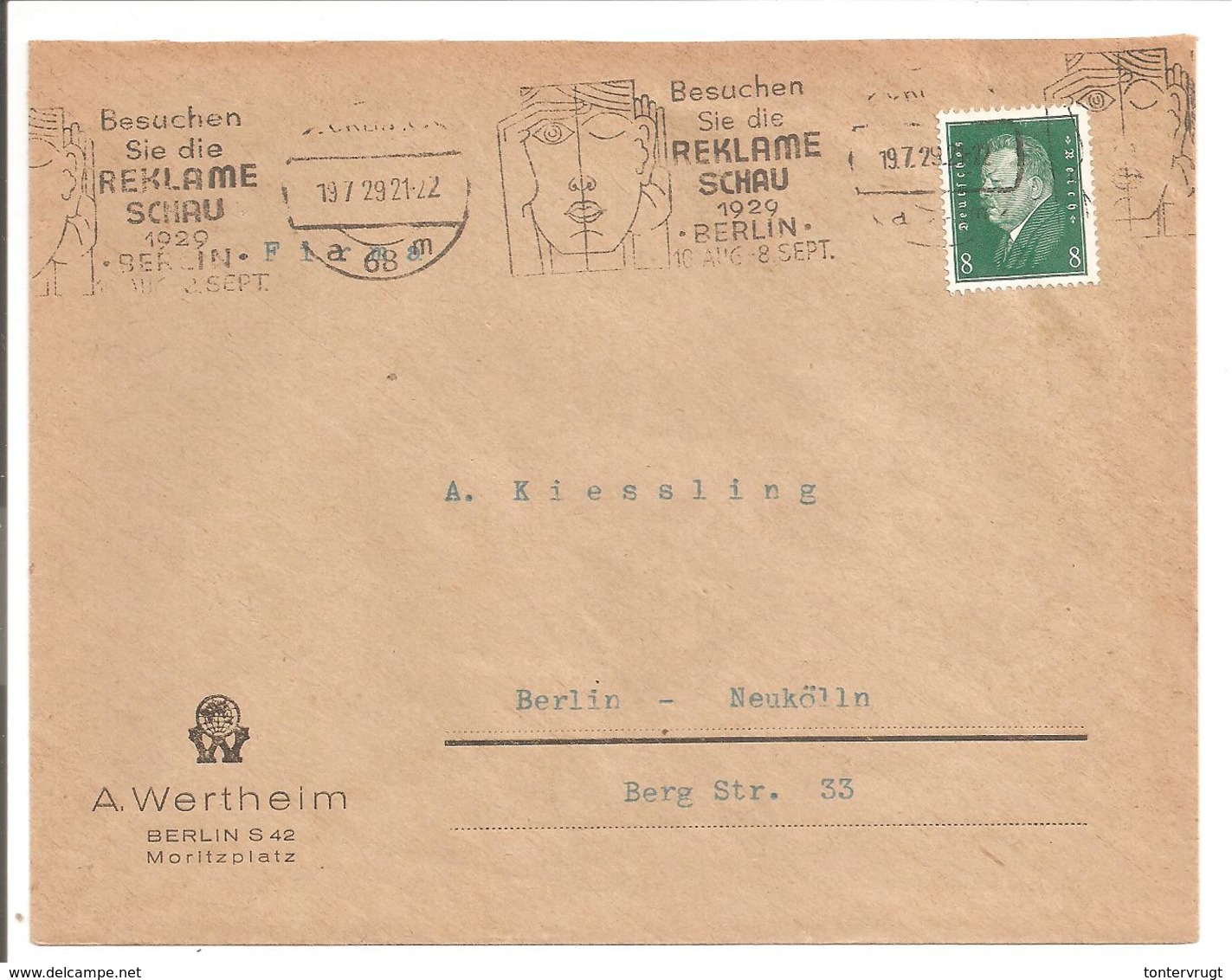 MaSt Berlin Besuchen Sie Die Reklame Schau 1929 - Briefe U. Dokumente