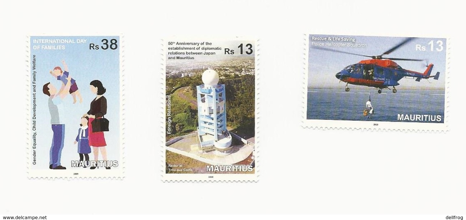 Mauritius 2019 Rescue And Life Saving,foreign Rel;ations,Int. Day Of Families MNH - Mauritius (1968-...)