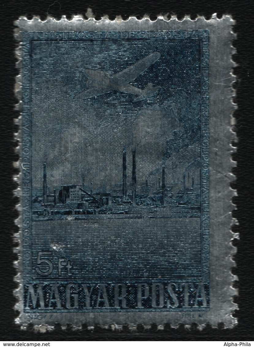 Ungarn 1955 - Mi-Nr. 1449 A ** - MNH - Aluminiumfolie - Flugzeug / Airplane - Ongebruikt