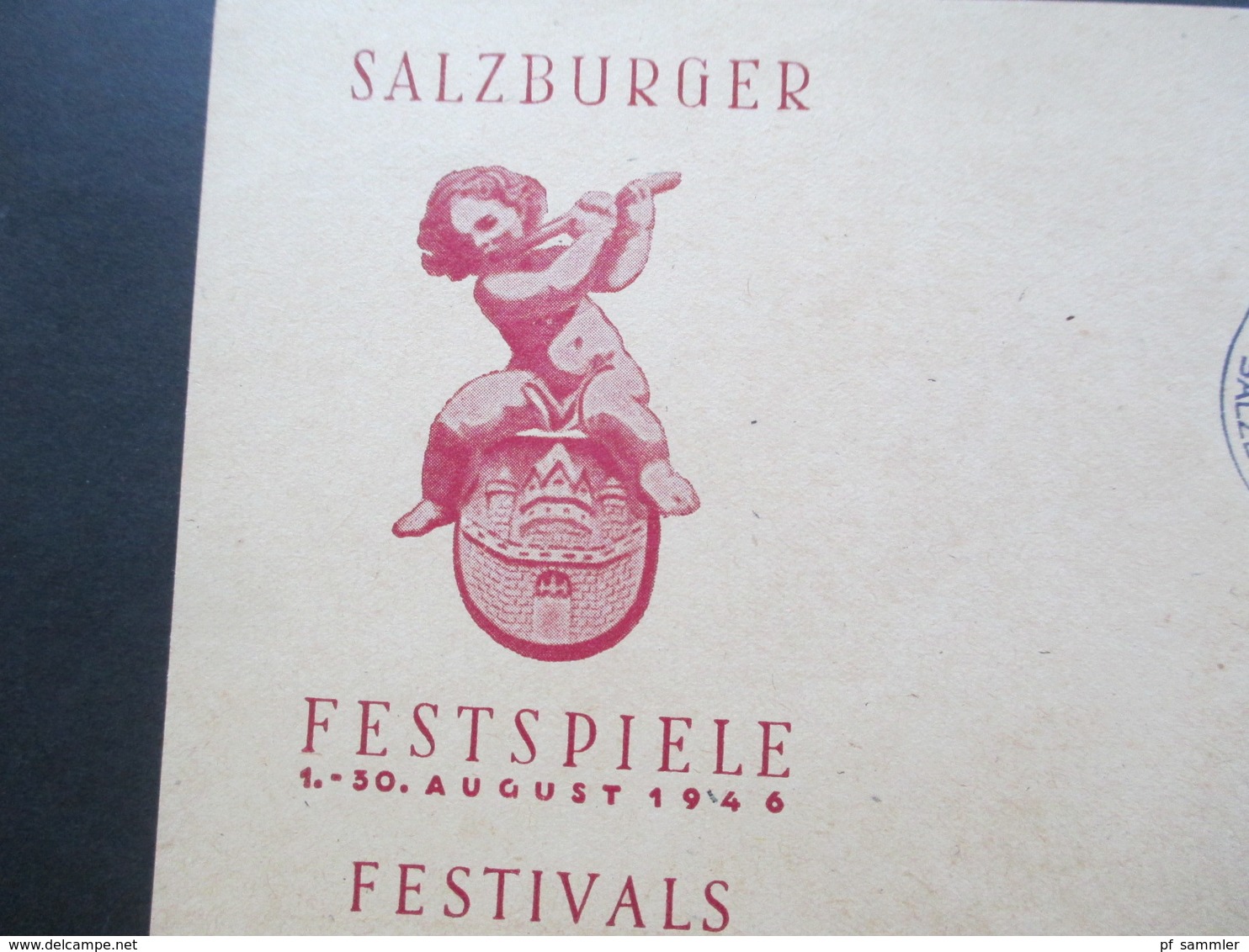 Österreich 1946 Nr. 741 SST Sonderkarte Salzburger Festspiele / Festivals Of Salzburg - Briefe U. Dokumente