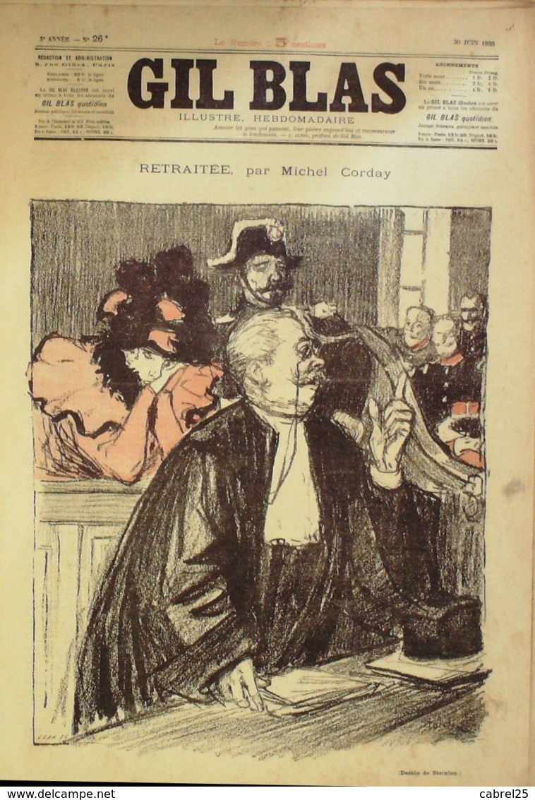 GIL BLAS-1895/26-MICHEL CORDAY-CAMILLE SAINTE CROIX - Magazines - Before 1900