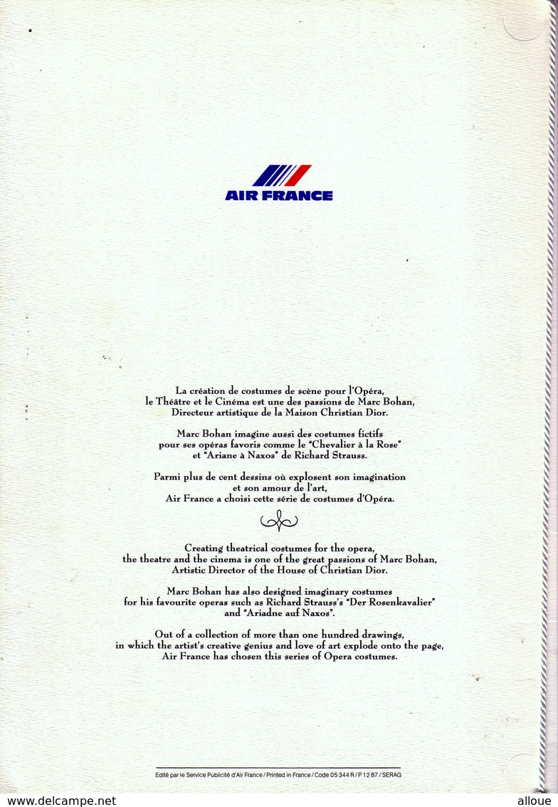 CONCORDE NEW YORK-PARIS AIR FRANCE- CARTE MENU DU 21 AOUT 1990 - Menus