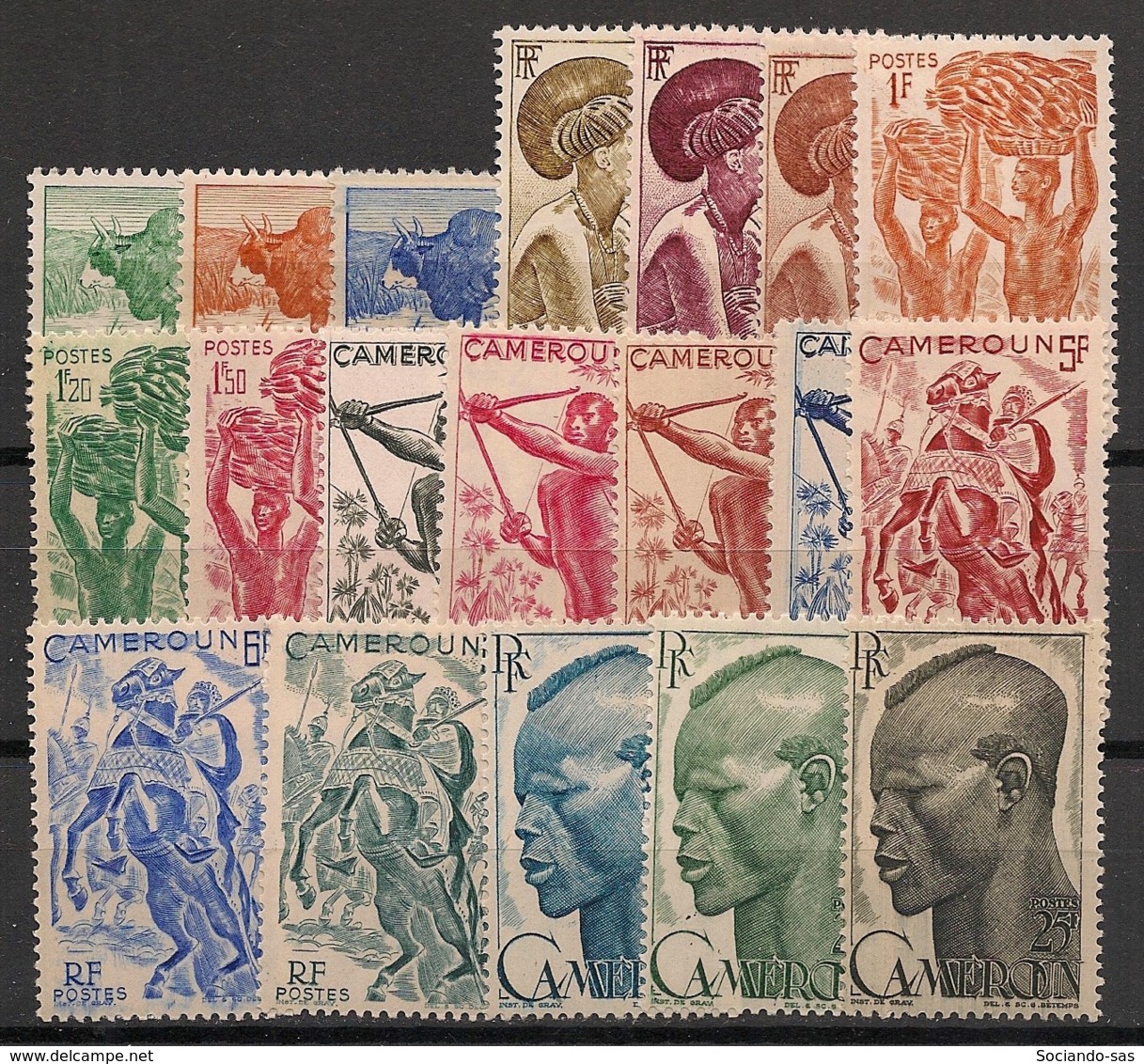 Cameroun - 1946 - N°Yv. 276 à 294 - Série Complète - Neuf Luxe ** / MNH / Postfrisch - Nuovi