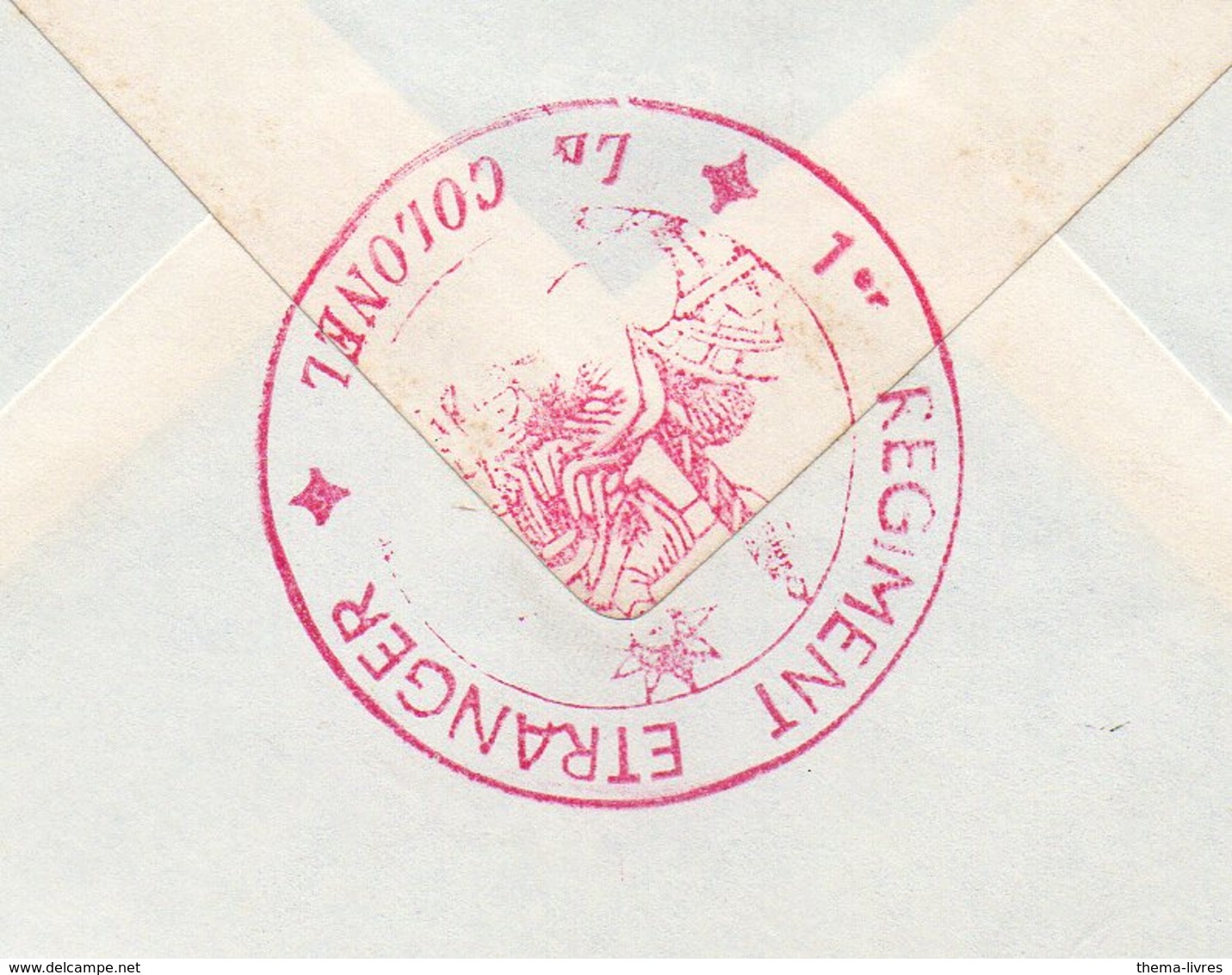 Sidi Bel Abbes (Algérie) Enveloppe Franchise Militaire  1962  Avec Cachet LEGION ETRANGERE 1e Régiment  (PPP18870 ) - Military Postmarks From 1900 (out Of Wars Periods)