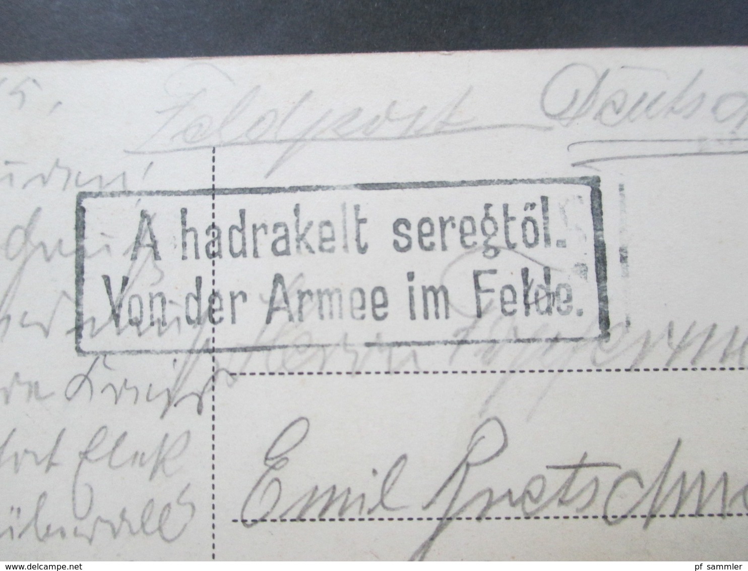 Österreich / Ungarn 1915 AK Nyiregyhaza Belter Stempel A Hadrakelt Seregtöl / Von Der Armee Im Felde Feldpost 1. WK - Briefe U. Dokumente