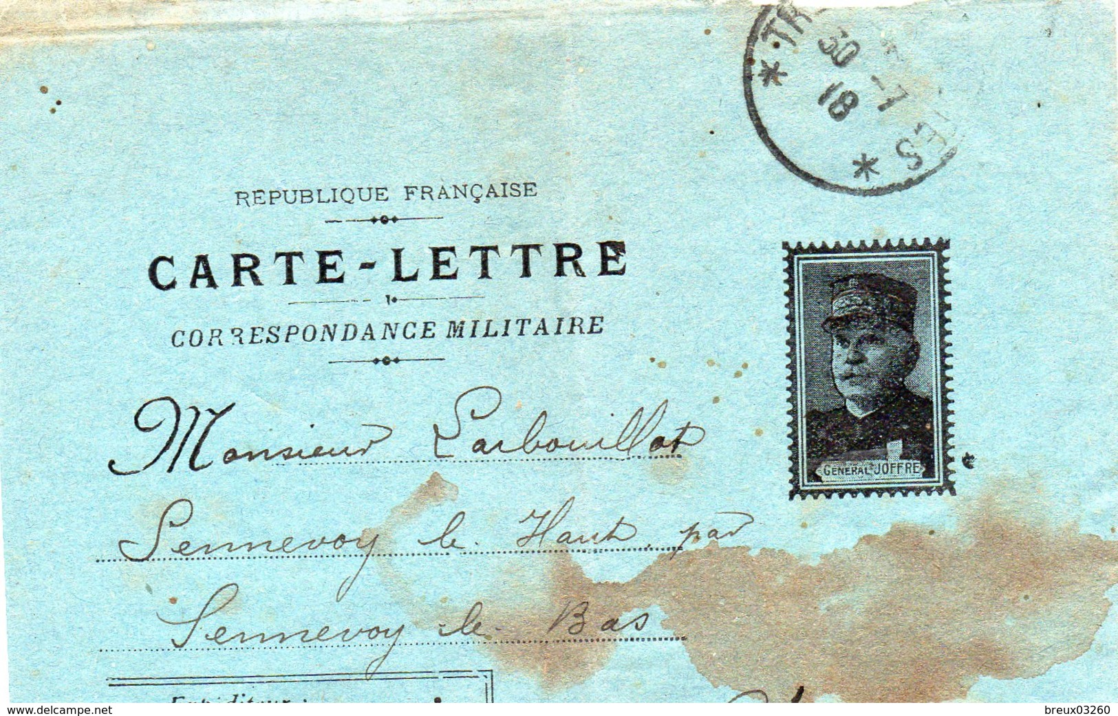 CL Correspondance Militaire  -  Joffre- - Guerra 1914-18