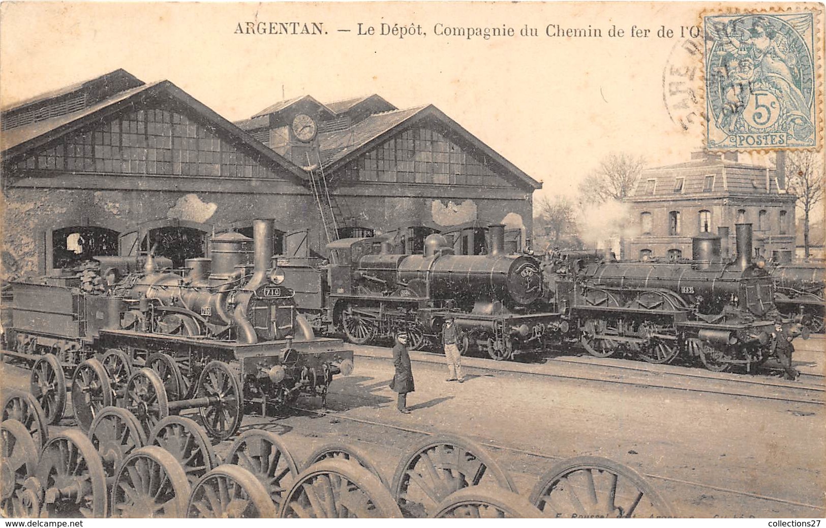 61-ARGENTAN- LE DEPOT COMPAGNIE DU CHEMIN DE FER DE ... - Argentan