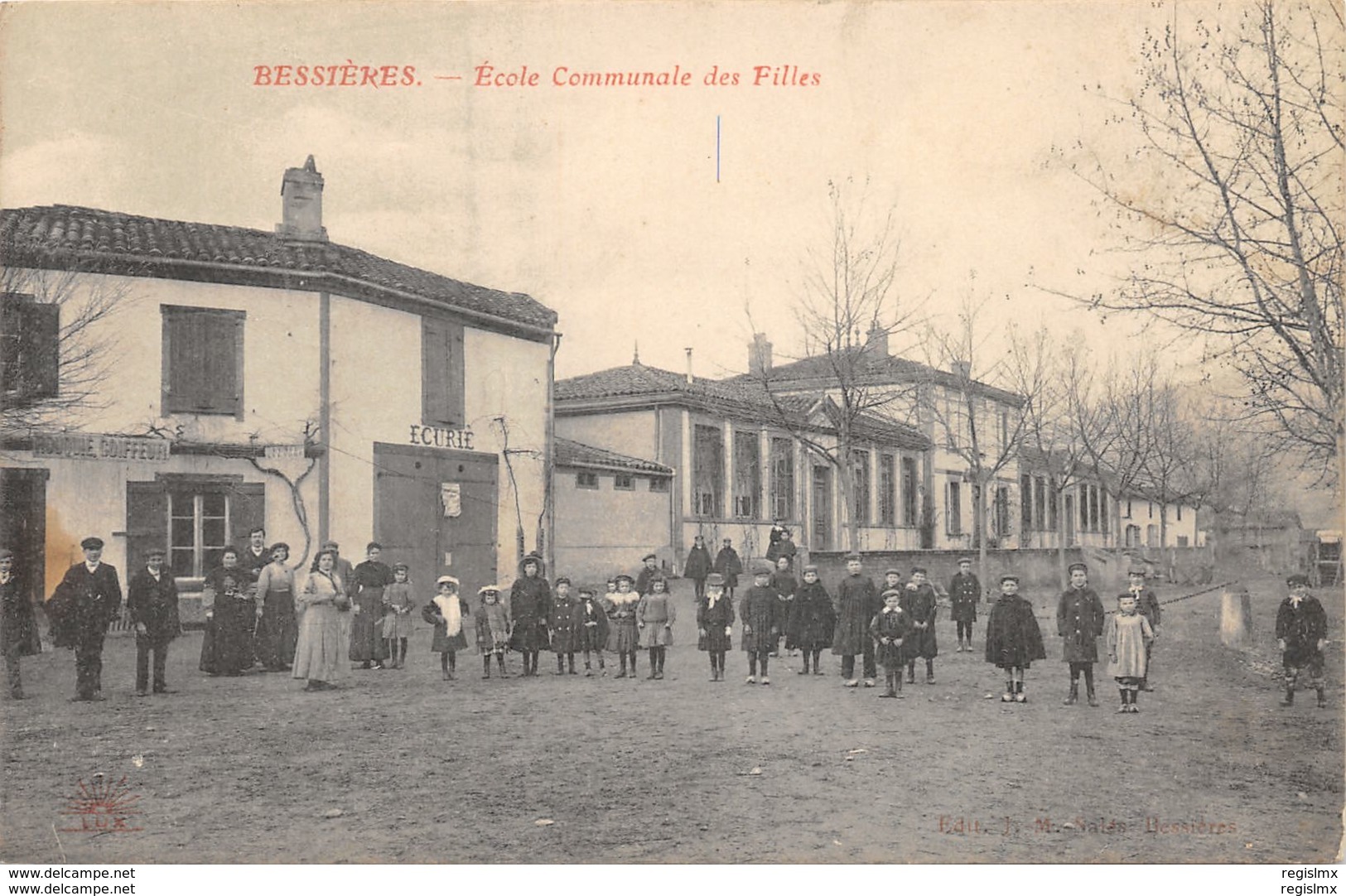 31-BESSIERES-ENFANTS A L ECOLE COMMUNALE DES FILLES-N°R2042-D/0059 - Other & Unclassified