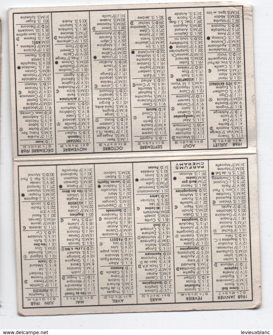 Petit Calendrier De Poche / Dedicace/Salon François/Coiffeur Hommes/ LAON / Aisne/ 1968       CAL437 - Autres & Non Classés