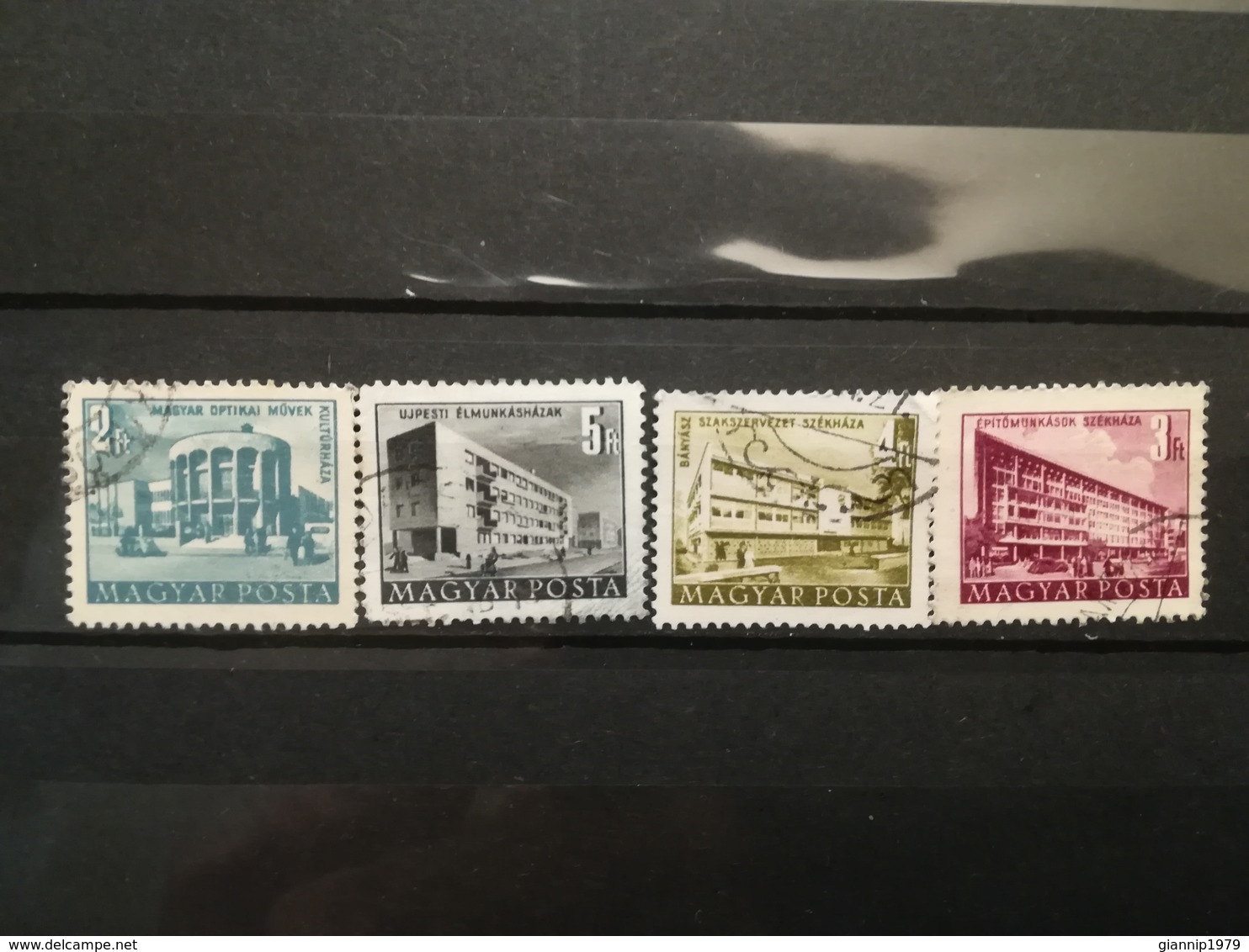 FRANCOBOLLI STAMPS UNGHERIA MAGYAR POSTA 1950 - 1953 USED  PLAN FIVE PIANO QUINQUENNALE HUNGARY - Usati