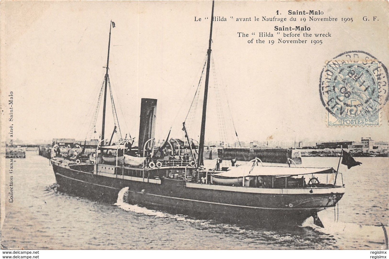 35-SAINT MALO-BATEAU LE HILDA-N°R2042-F/0181 - Saint Malo