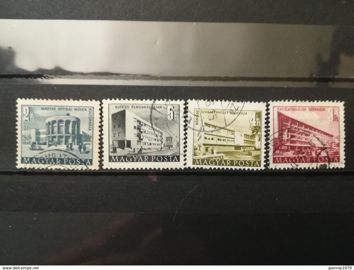 FRANCOBOLLI STAMPS UNGHERIA MAGYAR POSTA 1950 - 1953 USED  PLAN FIVE PIANO QUINQUENNALE HUNGARY - Usado