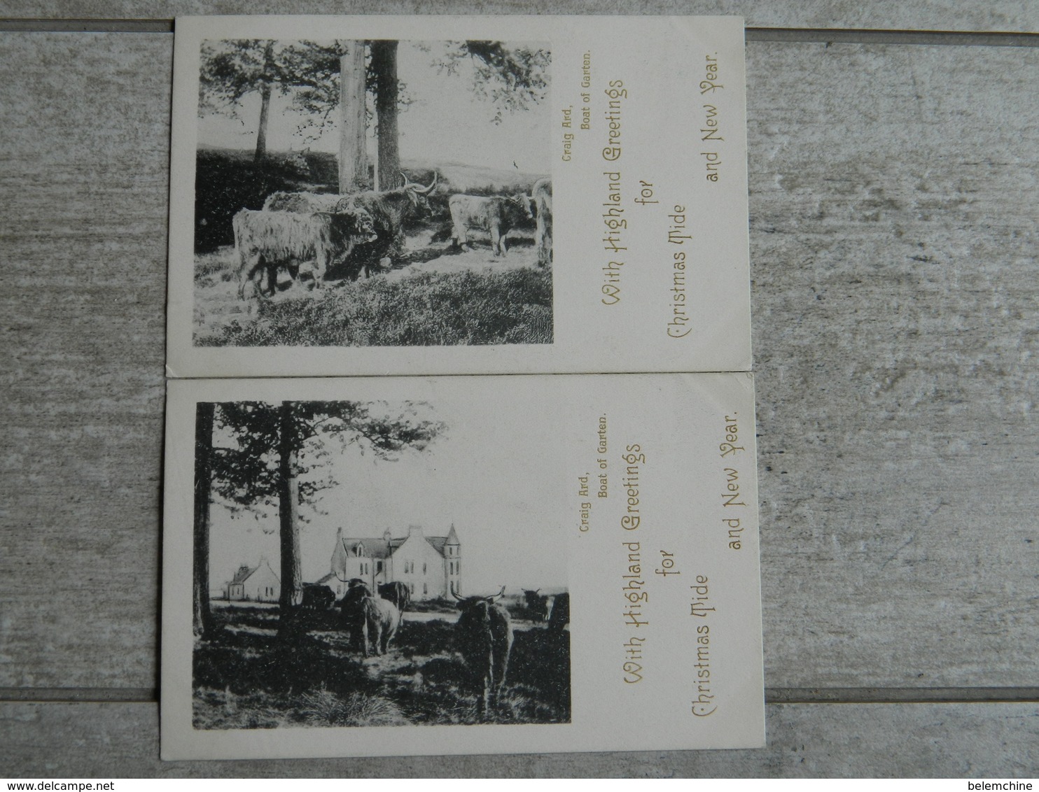 LOT 2 CARTES  GRAIG ARD  BOAT OF GARTEN    WITH HIGHLAND GREETINGS FOR CHRISTMAS TIDE AND NEW YEAR - Autres & Non Classés