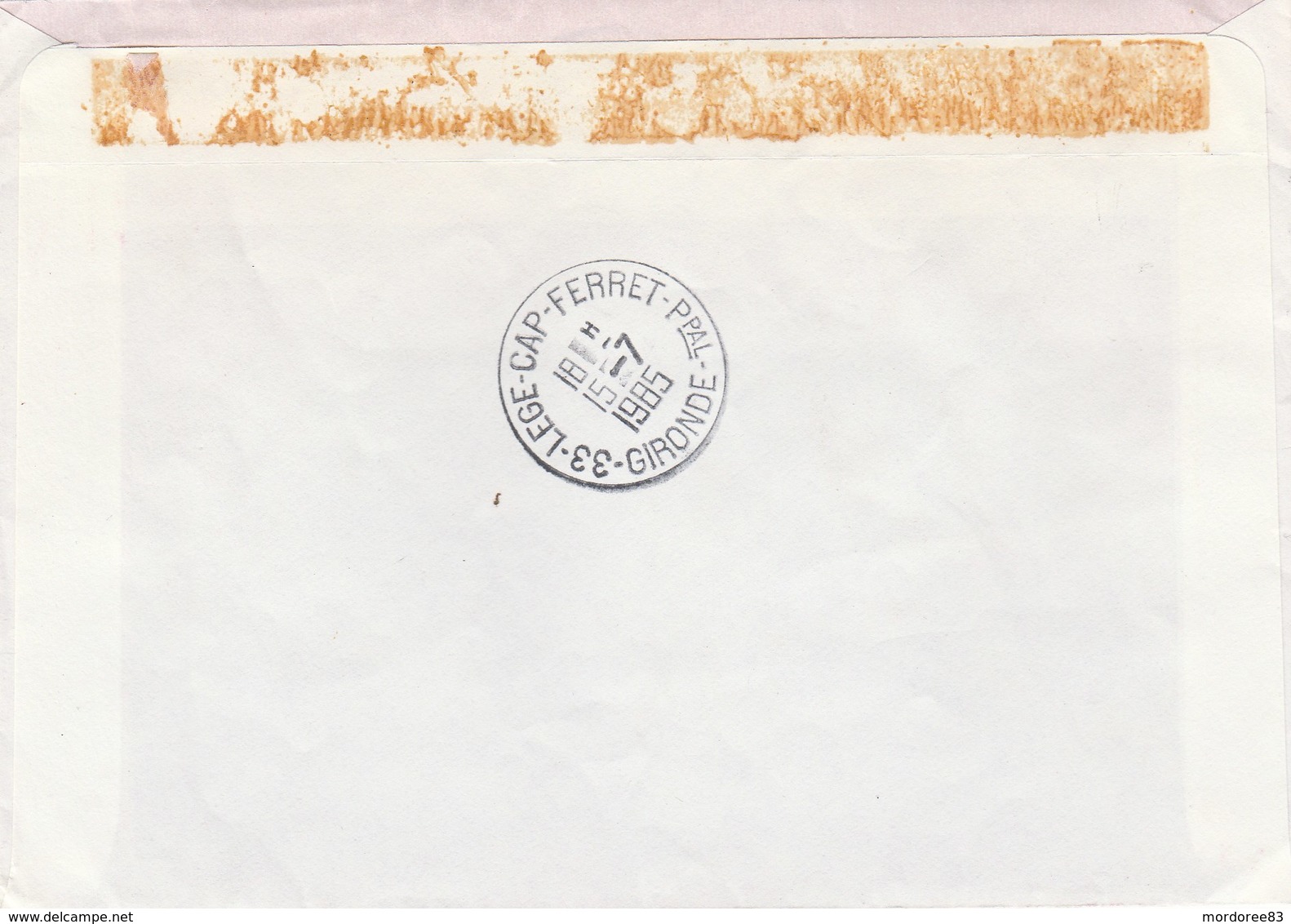 LIBERTE 2F10 SUR LETTRE LEGE CAP FERRET 15/7/85 TAXE A 2F10 POSTE RESTANTE - 1859-1959 Lettres & Documents