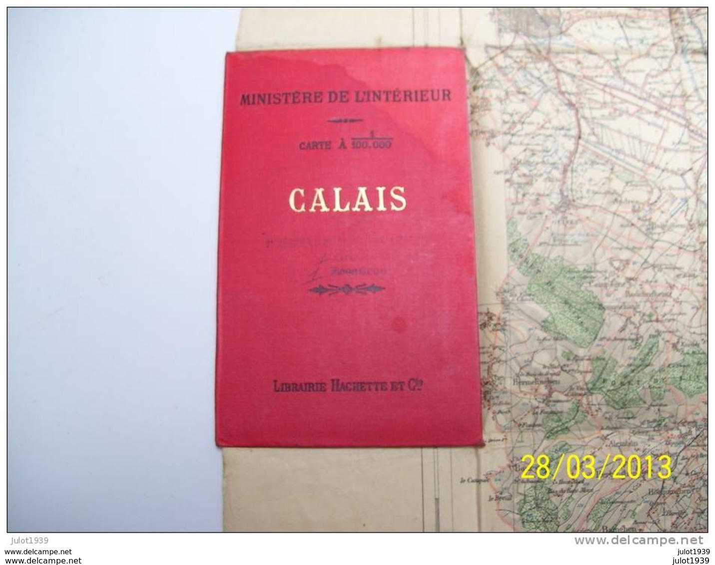 MILITARIA . Plan De CALAIS ..-- 1915 . Ministère De L' Int. . 2ème Régimt De Chasseurs à Cheval . 1er Groupe . 1er Esc. - Calais