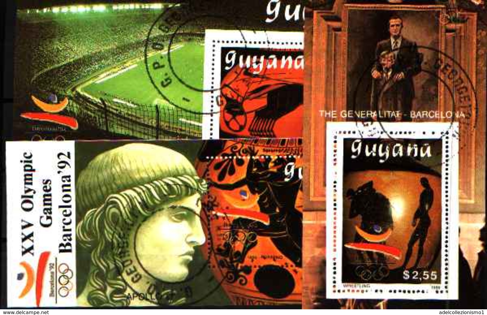 5517bis ) Guyana : Olympic Games Barcelona 92-3 BF  -USATI - Guiana (1966-...)