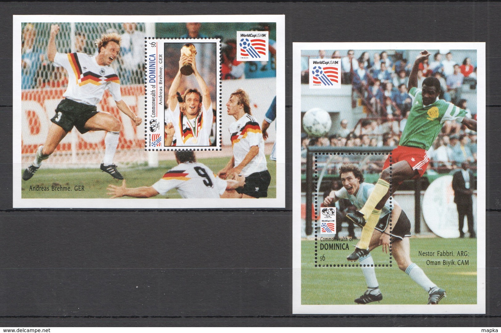 E1097 DOMINICA SPORT FOOTBALL FIFA WORLD CUP USA 1994 !!! 2BL MNH - 1994 – États-Unis