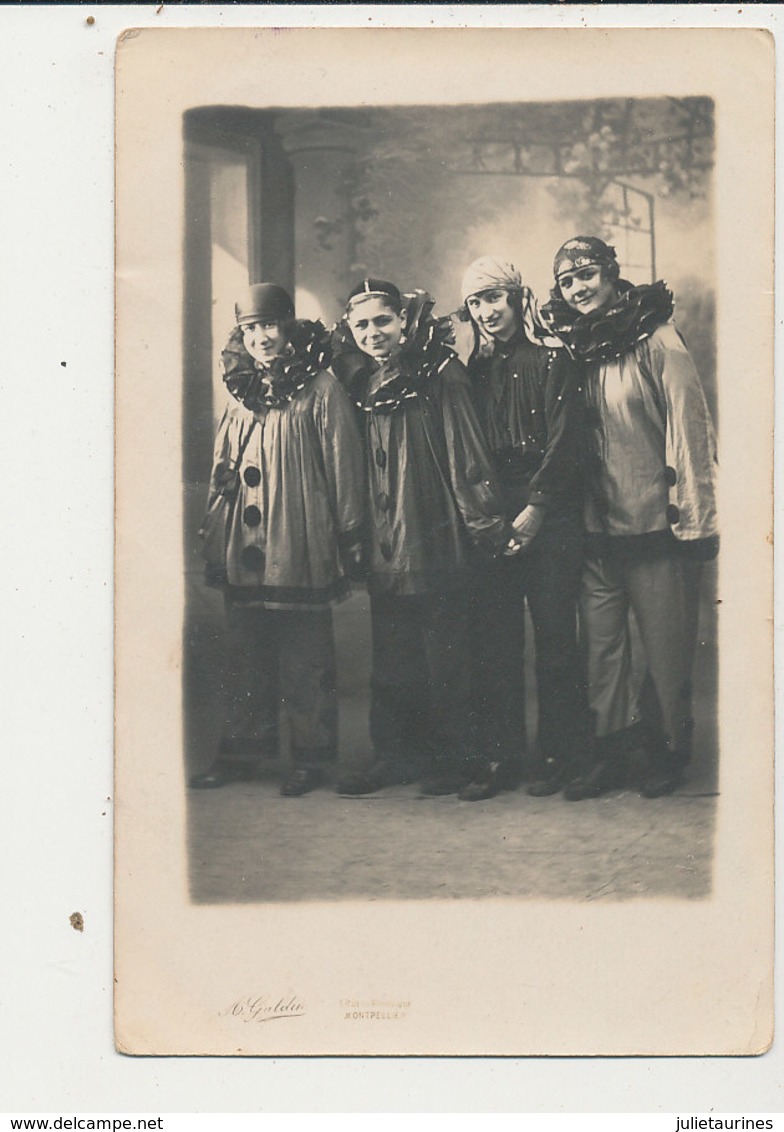 34 MONTPELLIER CARTE PHOTO FEMMES CARNAVAL CPA BON ETAT - Montpellier