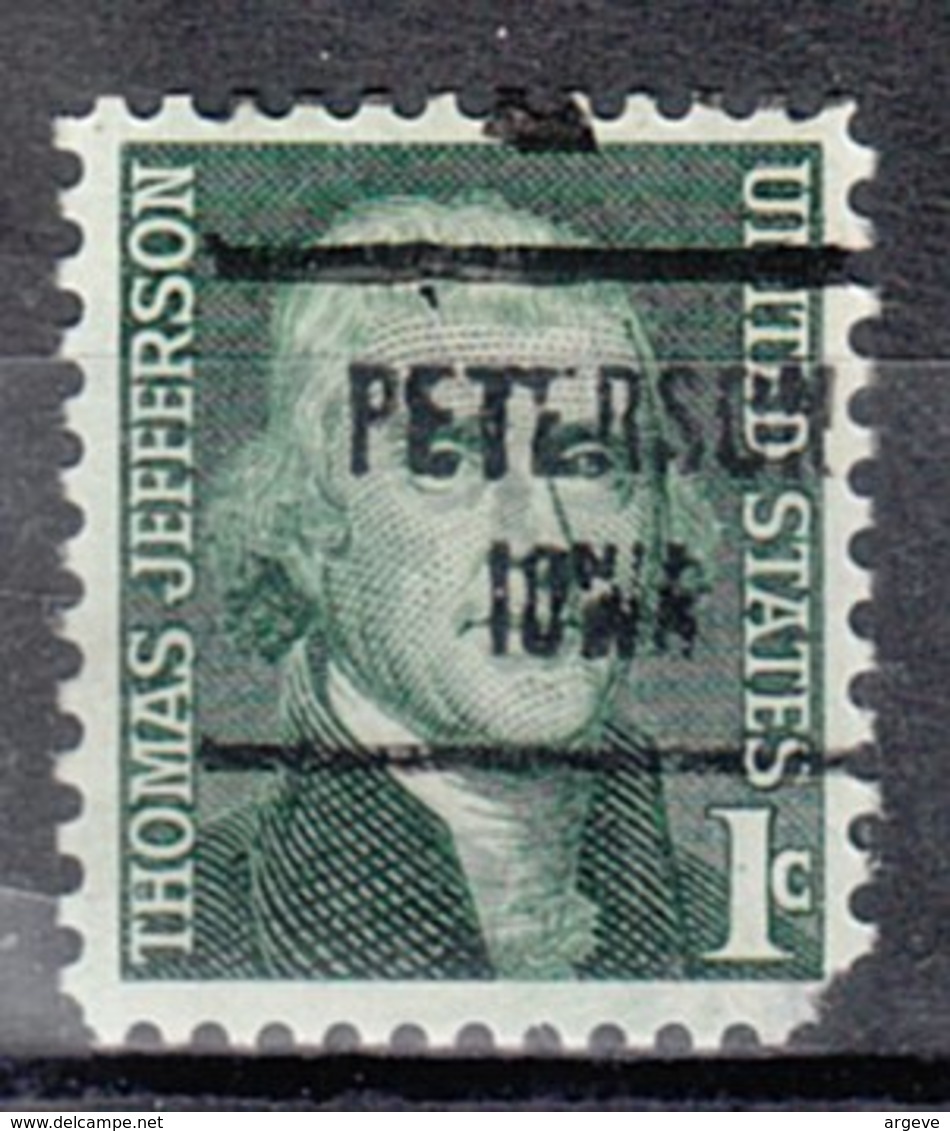 USA Precancel Vorausentwertung Preo, Locals Iowa, Peterson 724, Stamp Defect - Vorausentwertungen